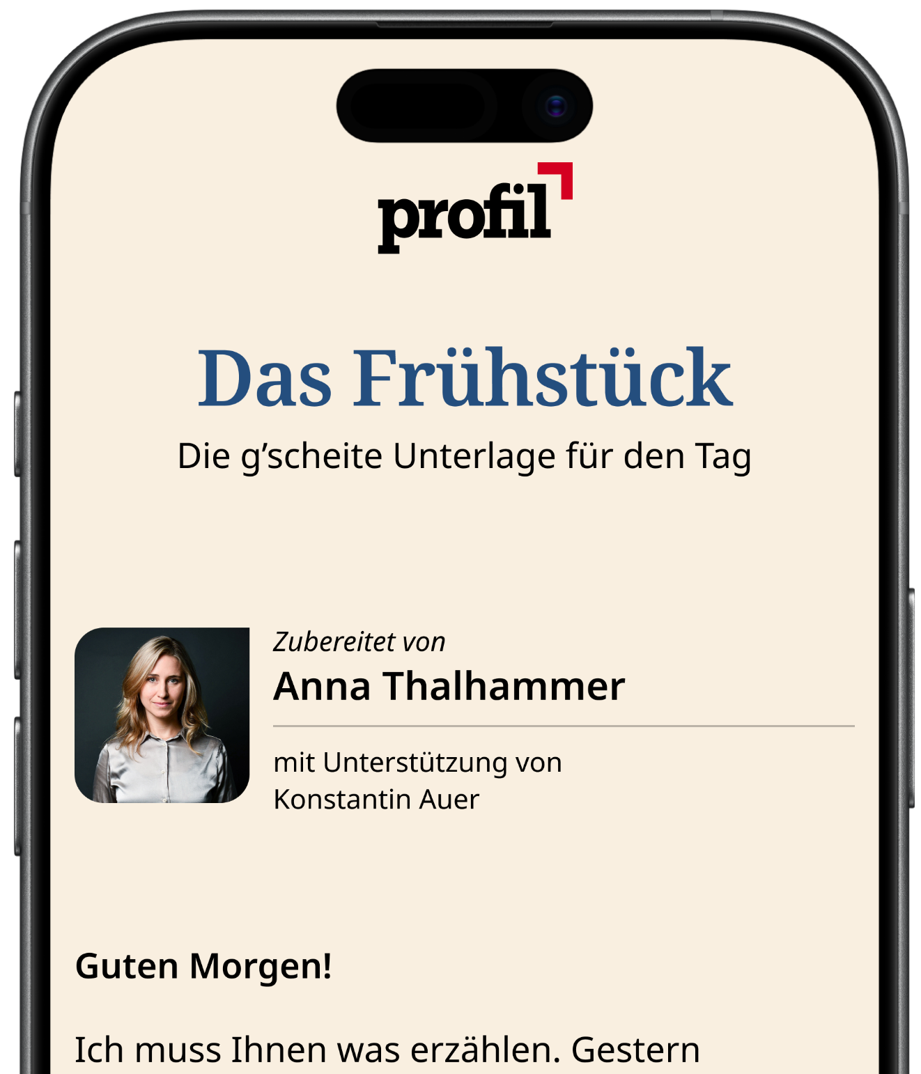 Der Newsletter für Früh-Versteher